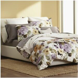 Boutique Queen Duvet Cover Set 3pc Floral Cotton Reversible Oeko Tex